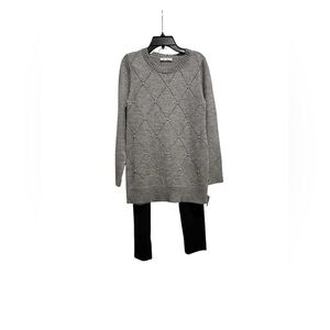 NWT.  Beautees girls 2 piece set. Size L14.  Gray sweater and black leggings.